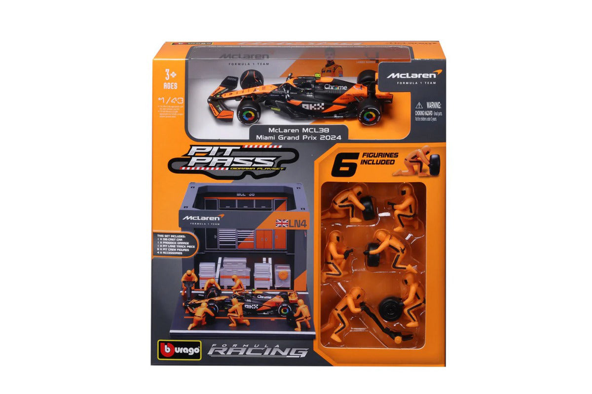 Pit Stop Diorama Lando Norris #4 fórmula 1