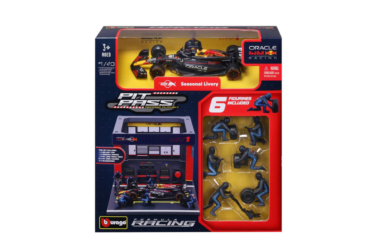 Pit Stop Diorama Max Verstappen #1 fórmula 1