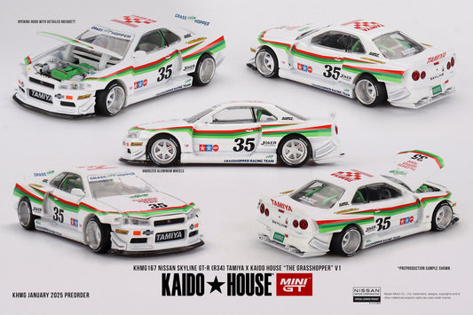 Nissan Skyline GT-R (R34) TAMIYA x KAIDO HOUSE "The GRASSHOPPER" V1