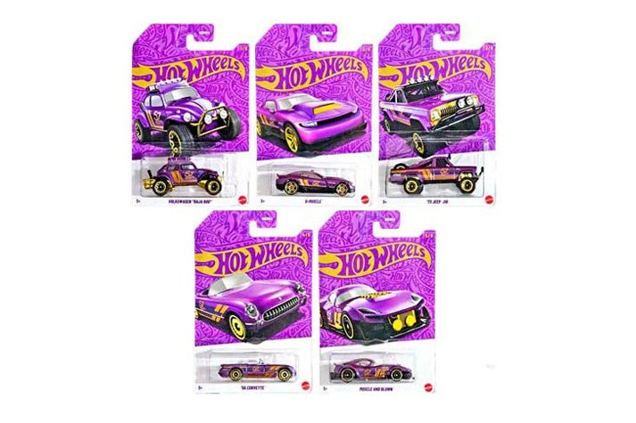Hot Wheels Pearl & Chrome 57th Anniversary (Pack 5)